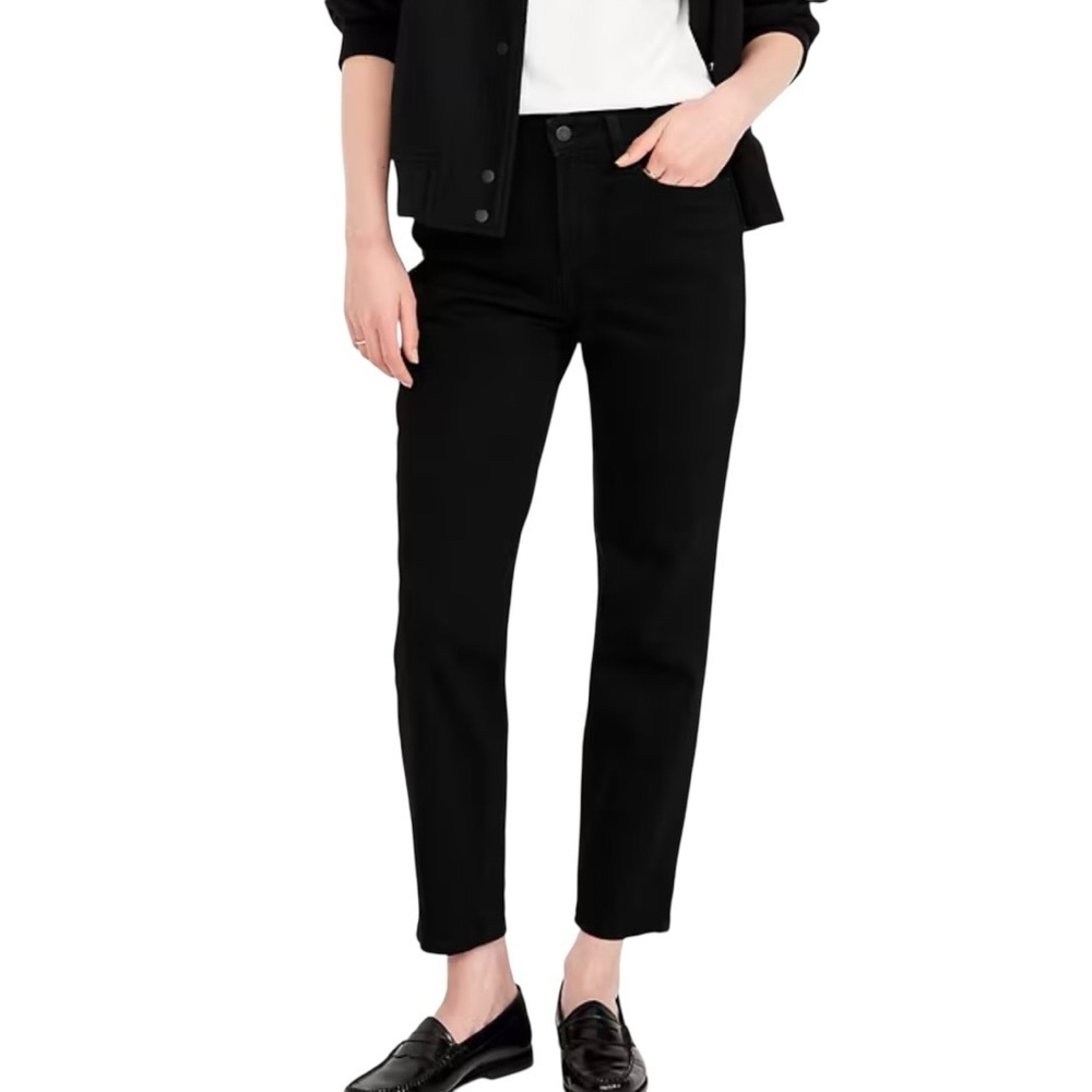 Old Navy High Rise O.G. Straight Black Women's Ankle Jeans Size 4